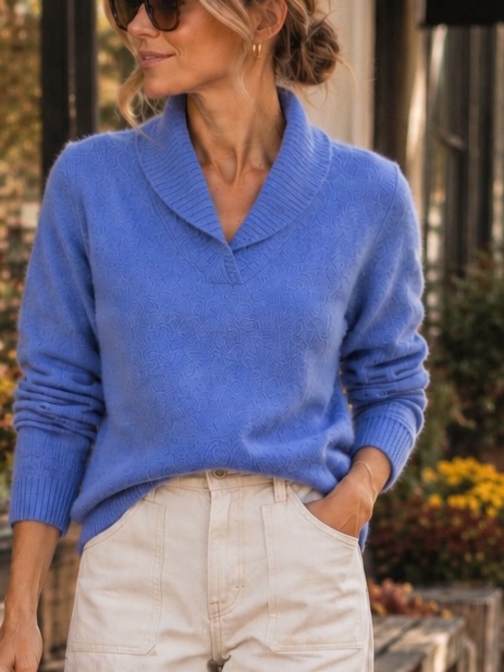 Fenn Wright Manson Angora Blend Shawl Collar Sweater – L